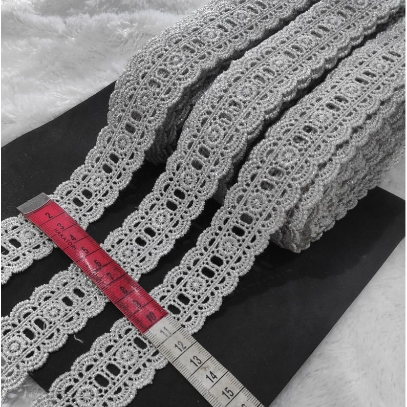Silver center chemical gipper lace (Per50cm) | Shopee Philippines