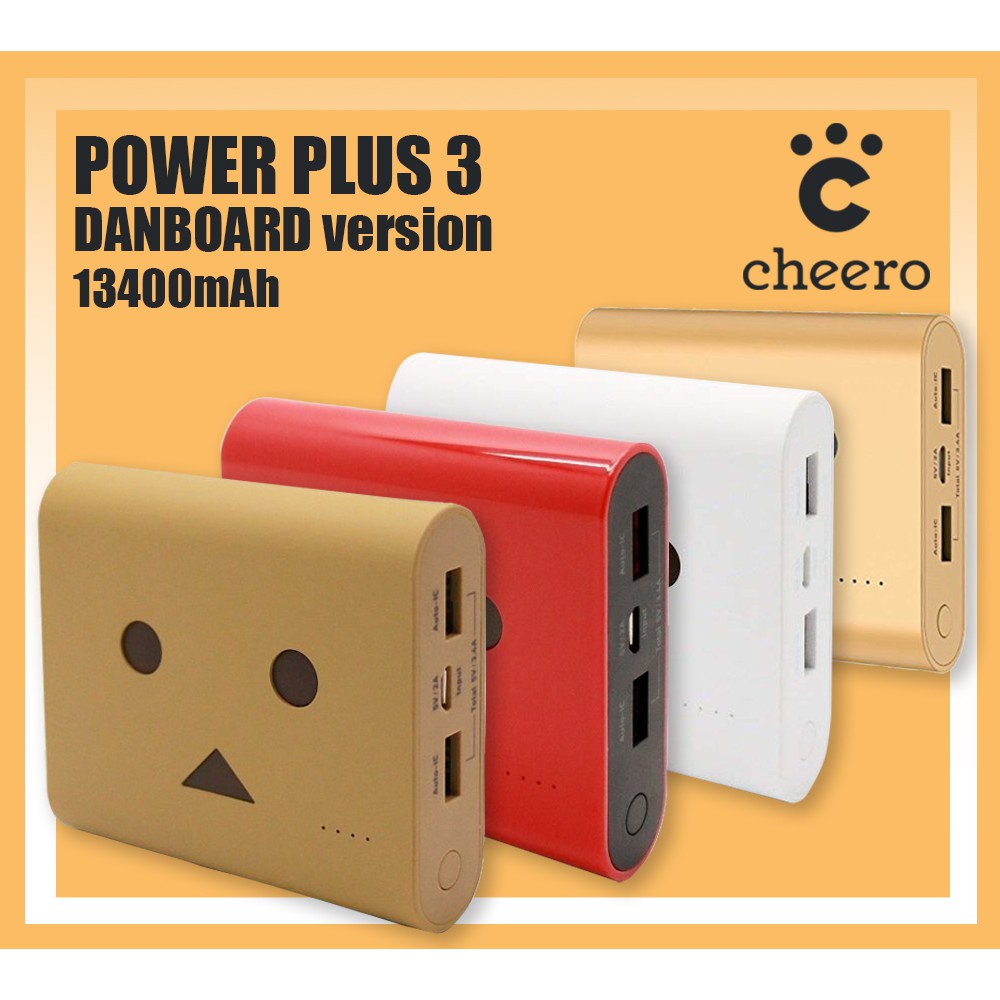 Cheero Power Plus 3 13400mAh Danboard version Powerbank | Shopee