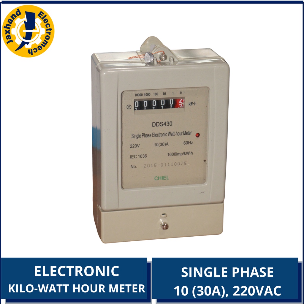 Electronic KiloWattHour Meter 30A, SinglePhase 220V, 60Hz, Chiel