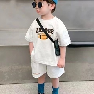 Baby boys clothes boy terno kids clothing suit Korean version of the new short sleeved T shirt baby foreign style top casual shorts 2 piece set of children s clothing Spot available Shopee Philippines