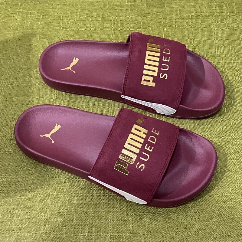 Puma cheap maroon slides