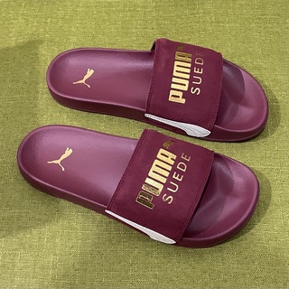 puma slides maroon