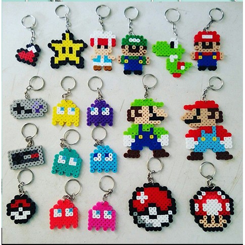 Retro Mario, Pokemon, NES, SNES, Pacman Keychain / Refrigerator Magnet ...