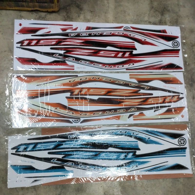 Stiker sticker body stripe cover set (3) yamaha srl115z srl 115z ...