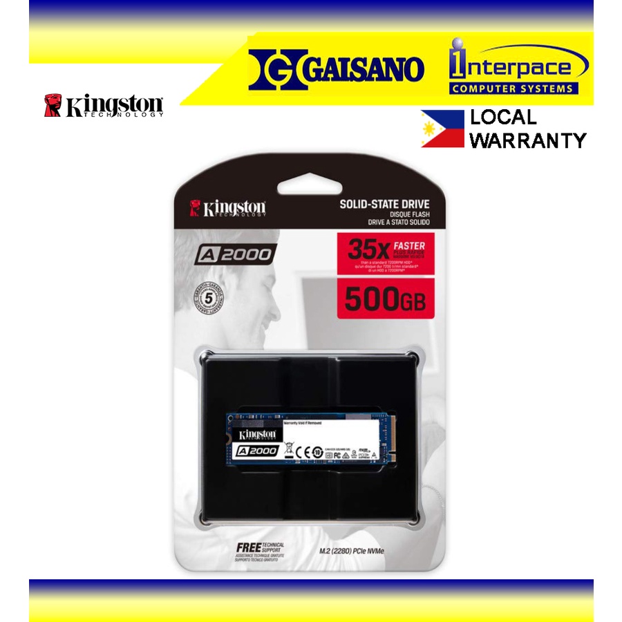 Kingston 500GB M.2 2280 Nvme Internal SSD PCIe SA2000M8/500G | Shopee ...
