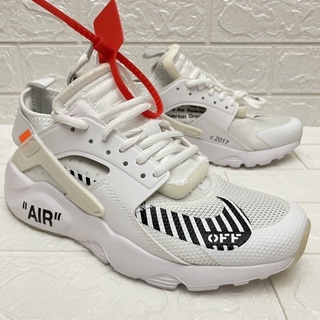 Huarache off discount white blanche