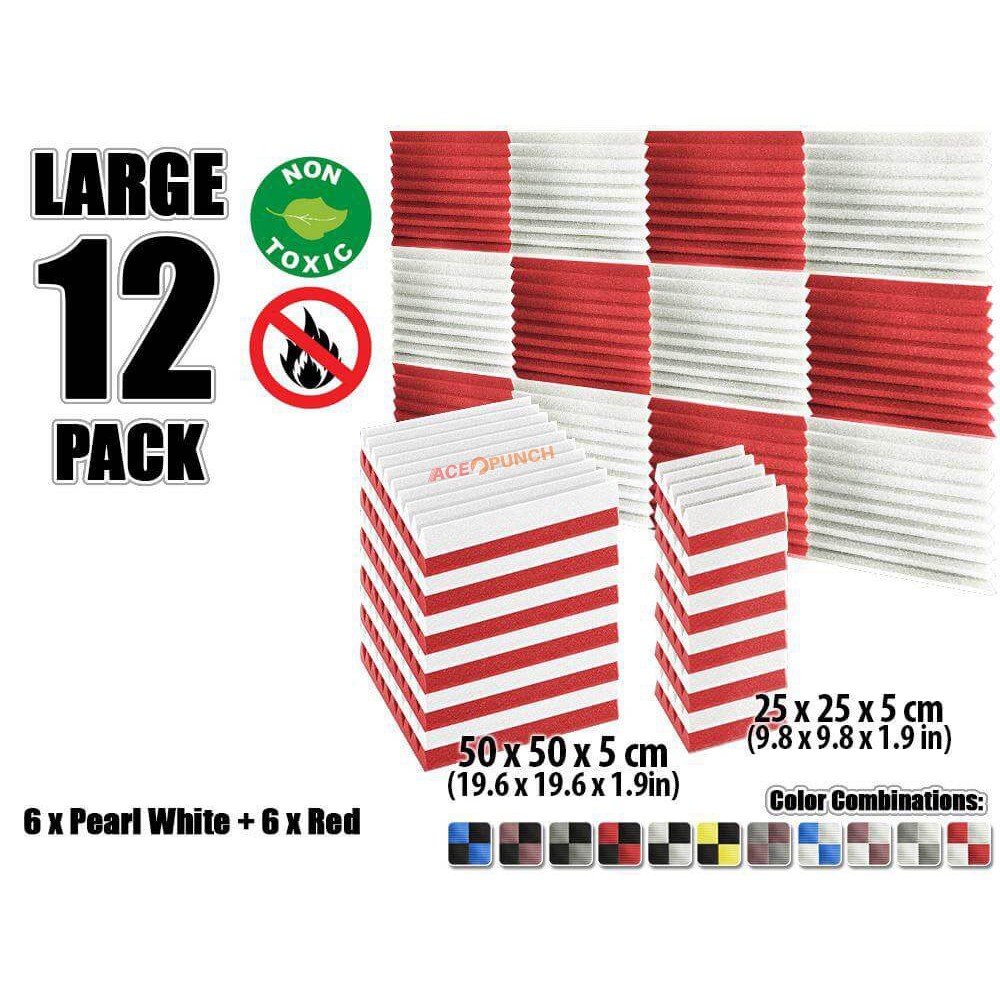 Acepunch 12pcs 24pcs 48pcs 25 cm Sound proofing Foam Sound Absorption ...