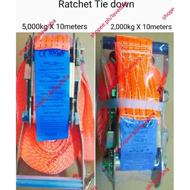 Multifunction Rope 10 Meters heavy duty ratchet tie down cargo lashing