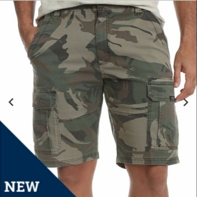 Wrangler men's relaxed fit stretch hot sale cargo short