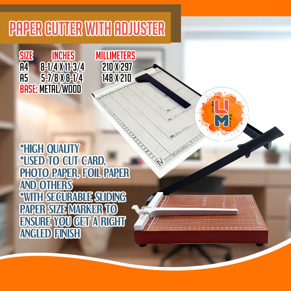 Heavy Duty Office Home Paper Cutter Guillotine Trimmer Board Metal Base ...