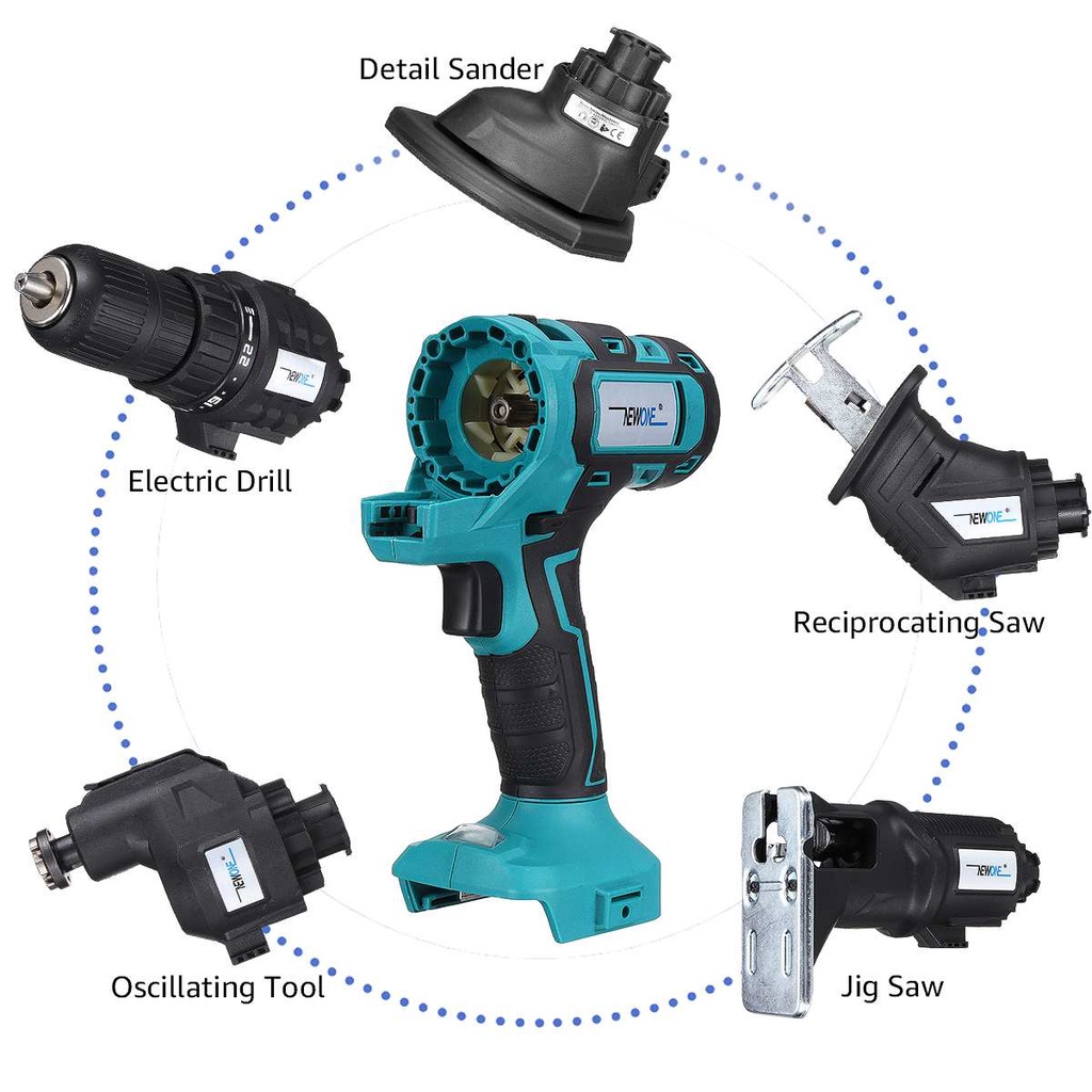 5 in 1Multi Power Tool Electric Drill Reciprocating Saw Oscillating ...