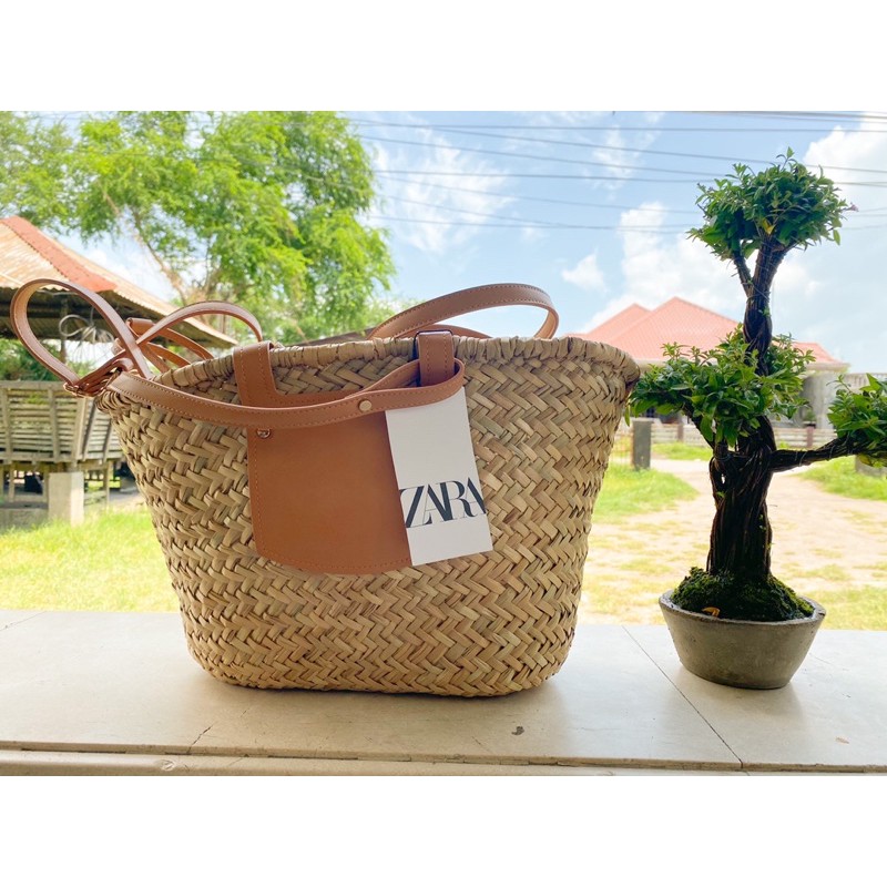 Wicker discount bag zara