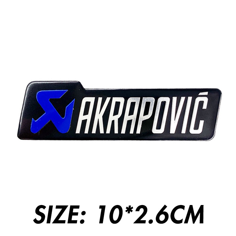 Akrapovic Exhaust Pipe Sticker Heat Resistant 3D Aluminium Material Decal Waterproof Motorcycle