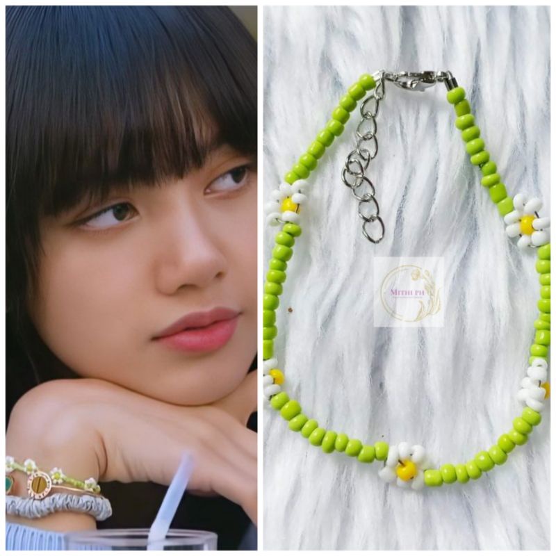 BLACKPINK Lisa / BLACKPINK ROSE Inspired Daisy Beads Bracelet Shopee