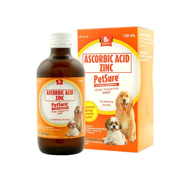 PetSure Ascorbic Acid with Zinc for Dogs 120ml Shopee Philippines
