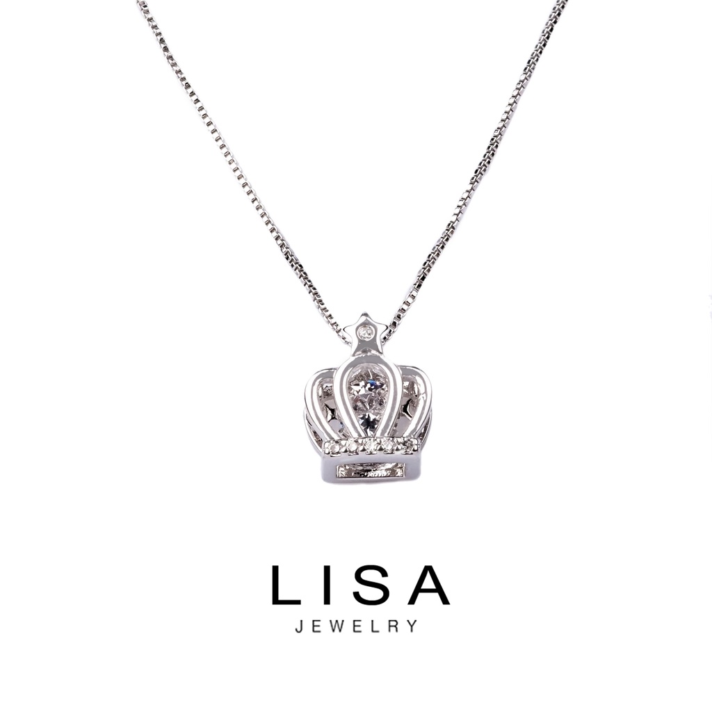 lisa silver necklace fashion platinum necklace ladies necklace crown