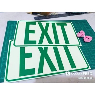 Luminous Exit Sign Sticker (19mm Text) | Shopee Philippines