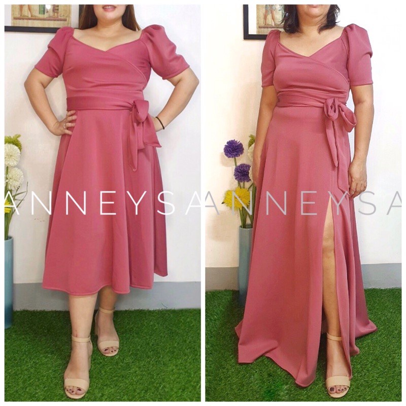 Dress for wedding on sale ninang plus size