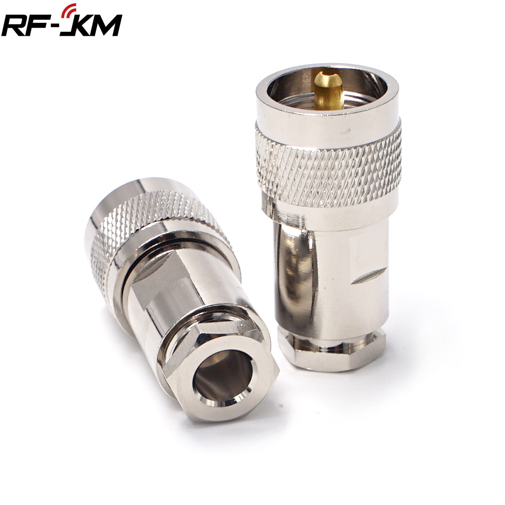 ＞5pcslot Uhf Male Clamp To Coax Cablepl259 Male Solder Connectors For Lmr300 Rg5 Rg6 Coaxial 5614