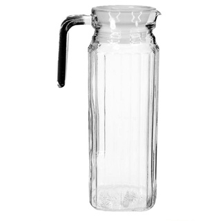 Edge Glass Pitcher With Lid, Glass Carafe, Sun Tea Pitcher, Glass Jug ...