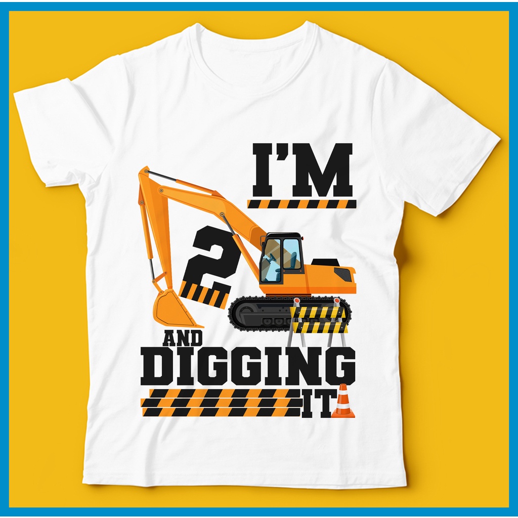 Excavator Birthday Crew Construction Kids Shirt Theme Birthday Family