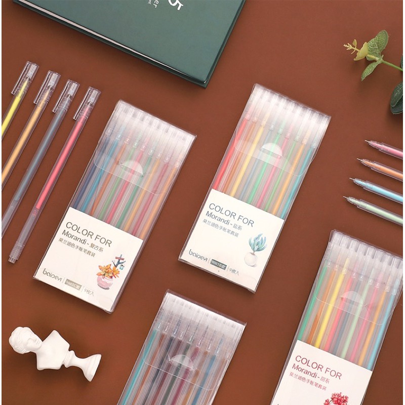 9pcs/set 0.5mm Morandi Color Gel Pen Set Shopee Philippines