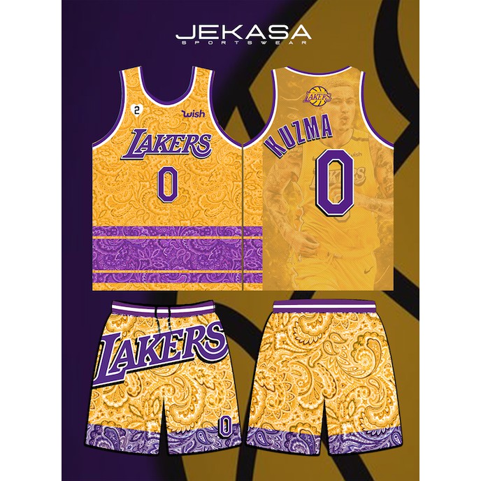 Yellow Lakers - Customized Basketball Jersey Set Design-XTeamwear