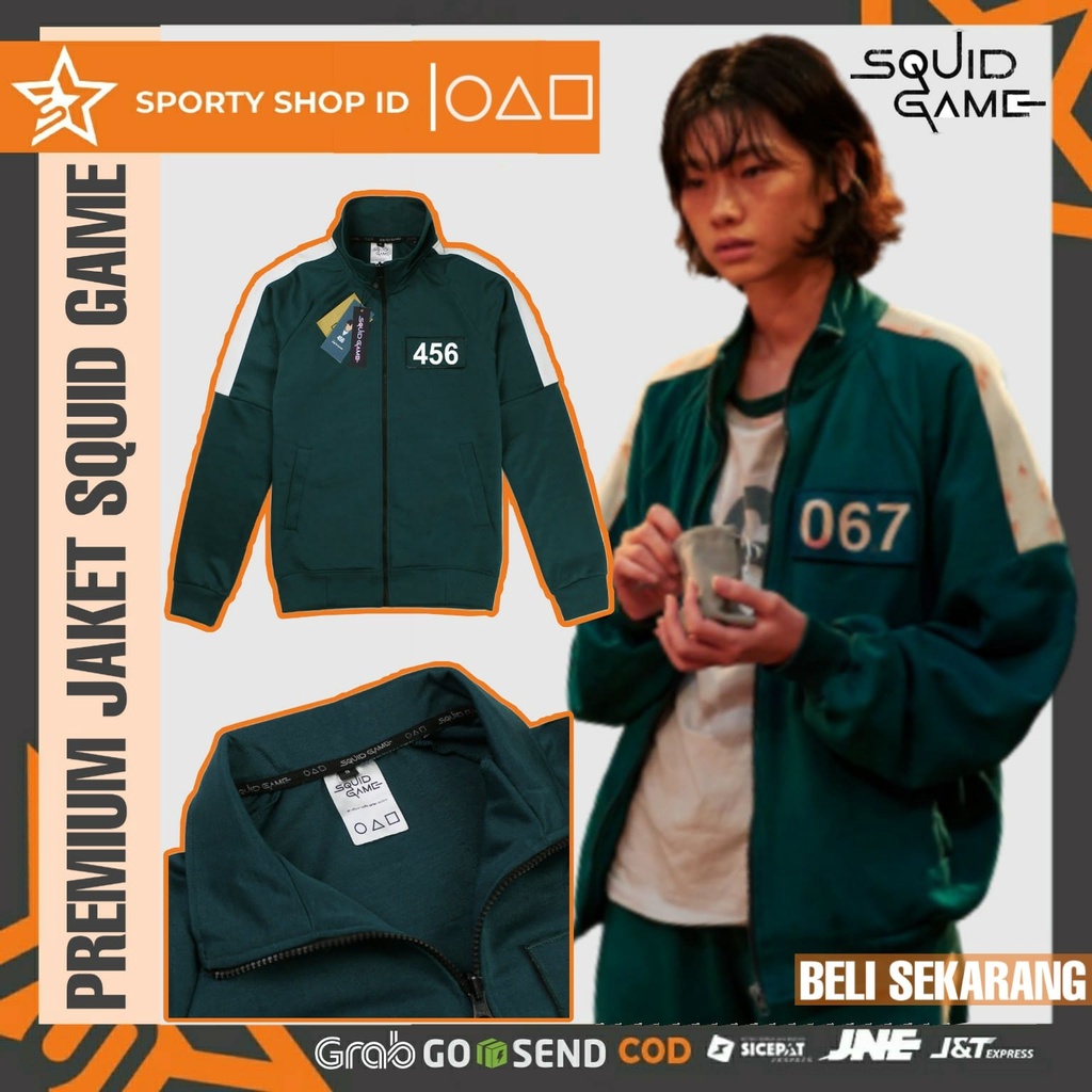 PREMIUM Korean SQUID GAME Jacket FREE CUSTOM NAME and NUMBER | Shopee ...
