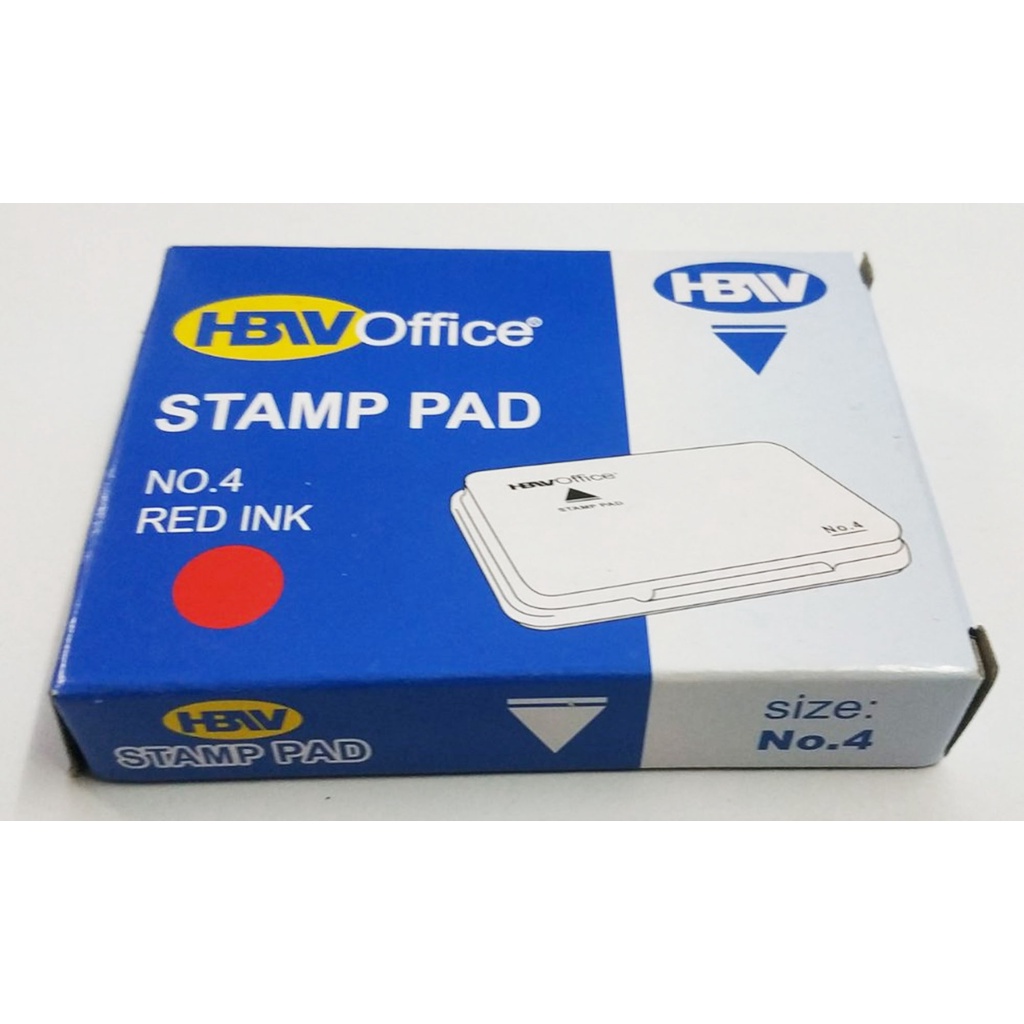 HBW STAMP PAD NO. 4 ( 3" X 3" ) ( RED COLOR ) STAMP PADS STAMPAD ( RED RED
