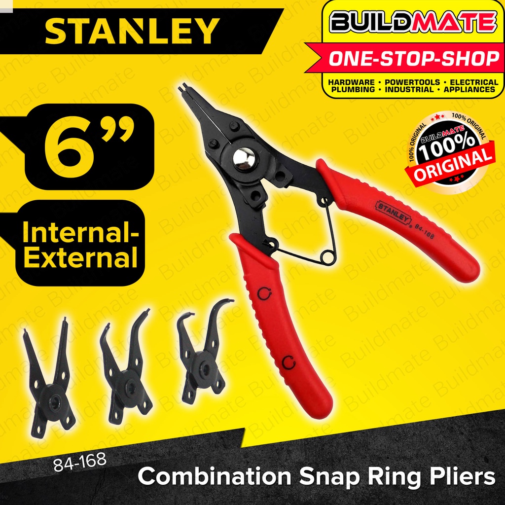 STANLEY Combination Snap Ring Plier Pliers Set 6" ST84168 100 ORIGINAL / AUTHENTIC •BUILDMATE