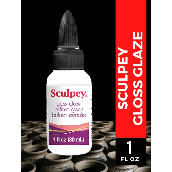 Sculpey Gloss / Satin Glaze 1 oz. (30 mL, Polymer Clay, Oven Bake