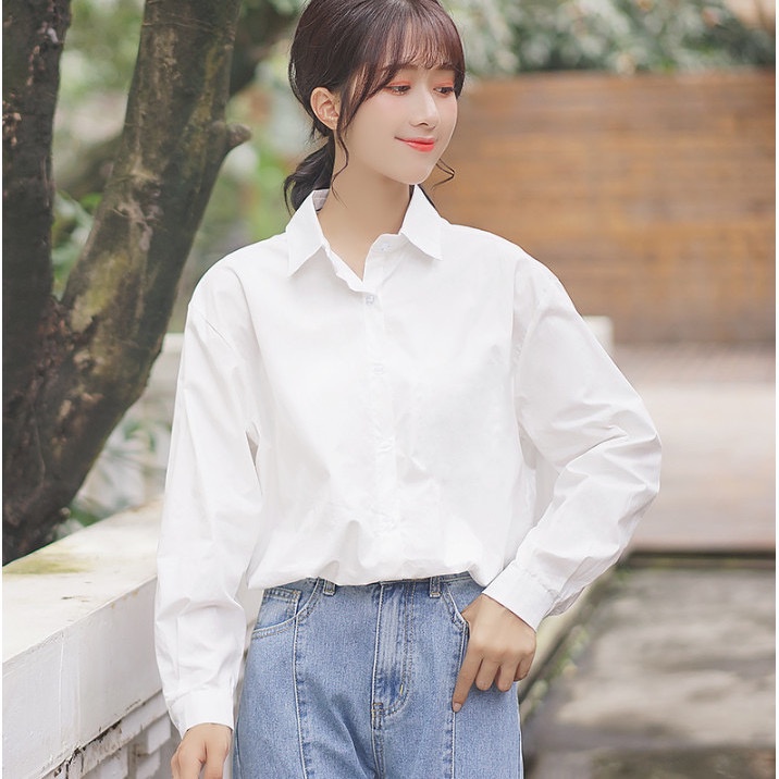 ladies big white shirt