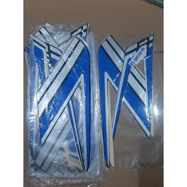 YAMAHA RX SERIES S 115 1990 WHITE BLUE MOTORCYCLE BODY LES STRIPING ...