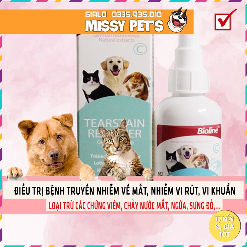 Eye Care Biolined Eye drops and stains at the corners of the eyes for