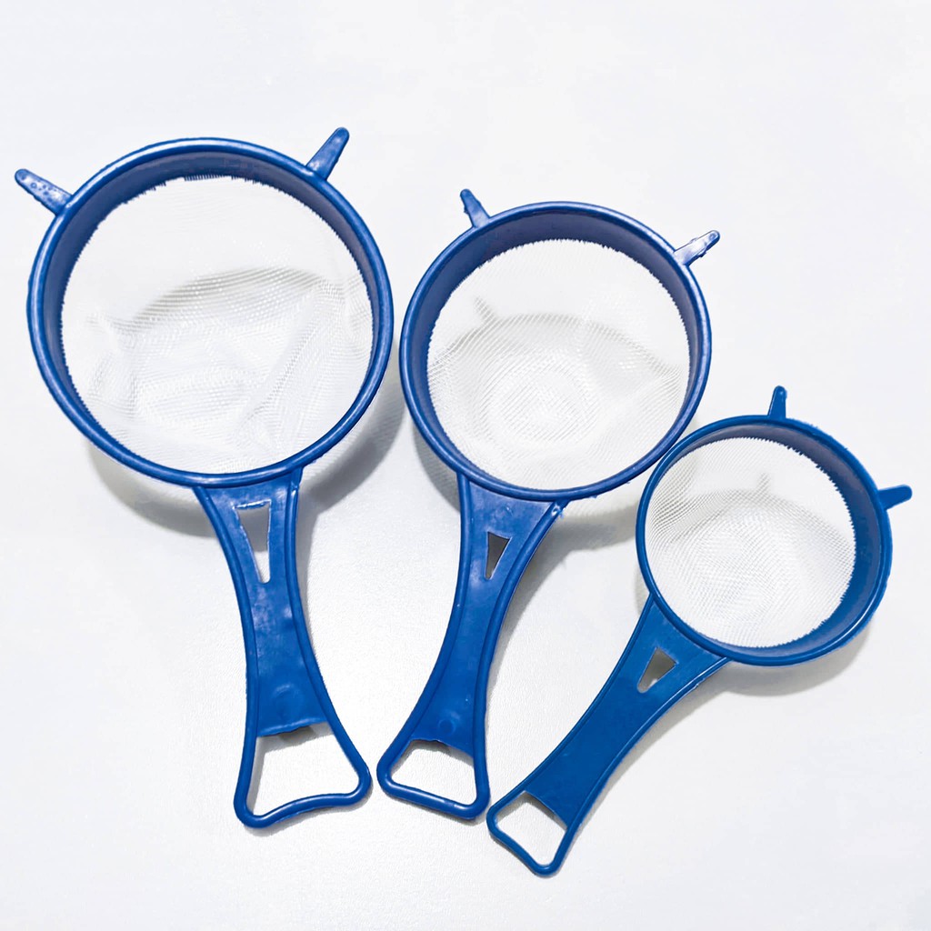 3Pc Plastic Kitchen Strainer Set Nylon Mesh Strainer Mesh Strainer