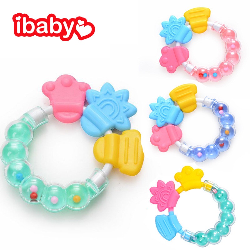 iBaby Multifunctional Baby Rattles Teether Toy Silicone Teeth Biting ...