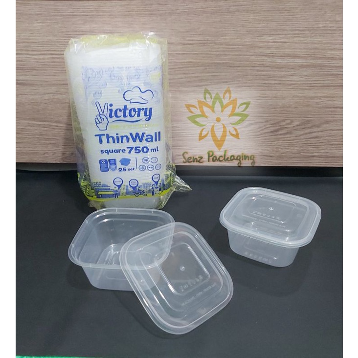 Thinwall 750ml, square, food container, microwave box | Shopee Philippines