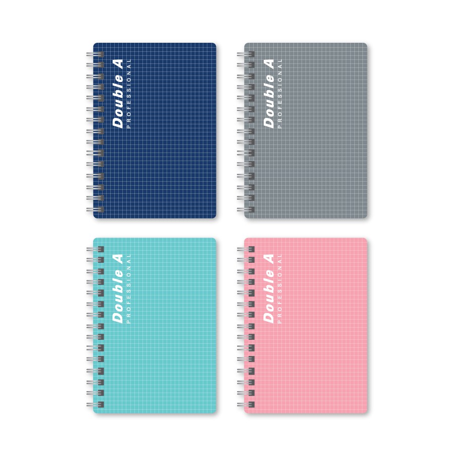 Double A Professional Plastic Cover Loop Book Size A5 70 Gsm Thick 100 ...