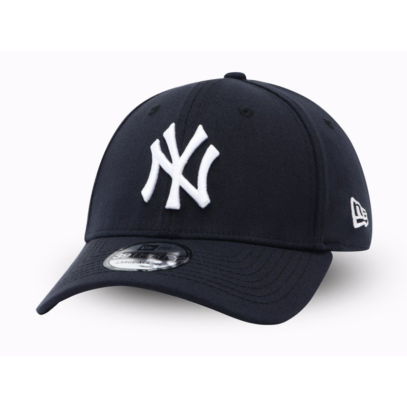 New York Yankees MLB League Essential Navy 39THIRTY Stretch Fit Cap ...