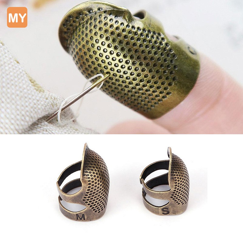 2 Sizes Brass Sewing Thimble Retro Thimble Home Craft DIY Thimble ...