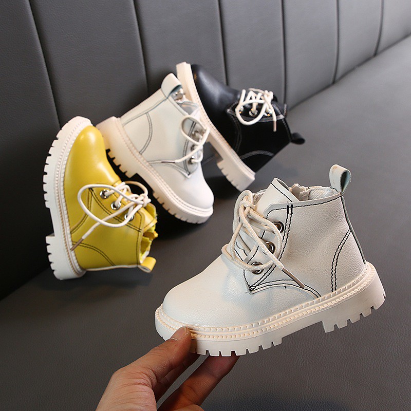Shoes For Kids Baby Boy Girl Casual Leather Martins Boots LaceUp Shoes