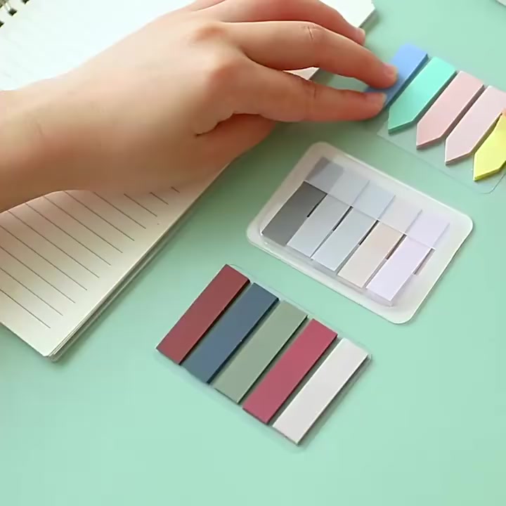 Morandi Sticky Note Tab 200Pcs Light Writable Index Annotation Markers ...