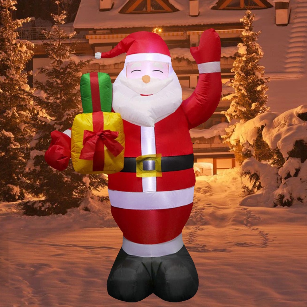 Christmas Inflatable Santa Claus, Indoor Outdoor Yard Lawn Decoration ...