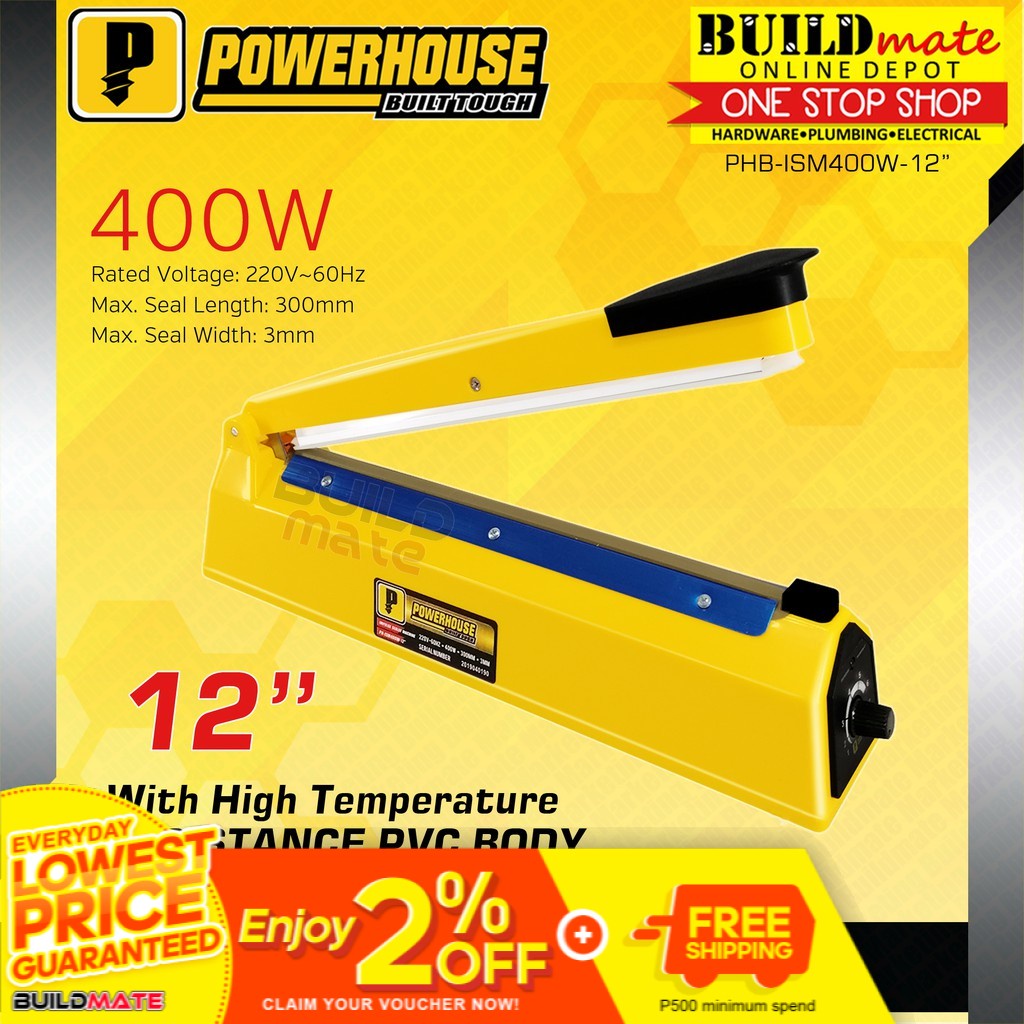 Buildmate x POWERHOUSE Plastic Impulse Sealer Machine 12