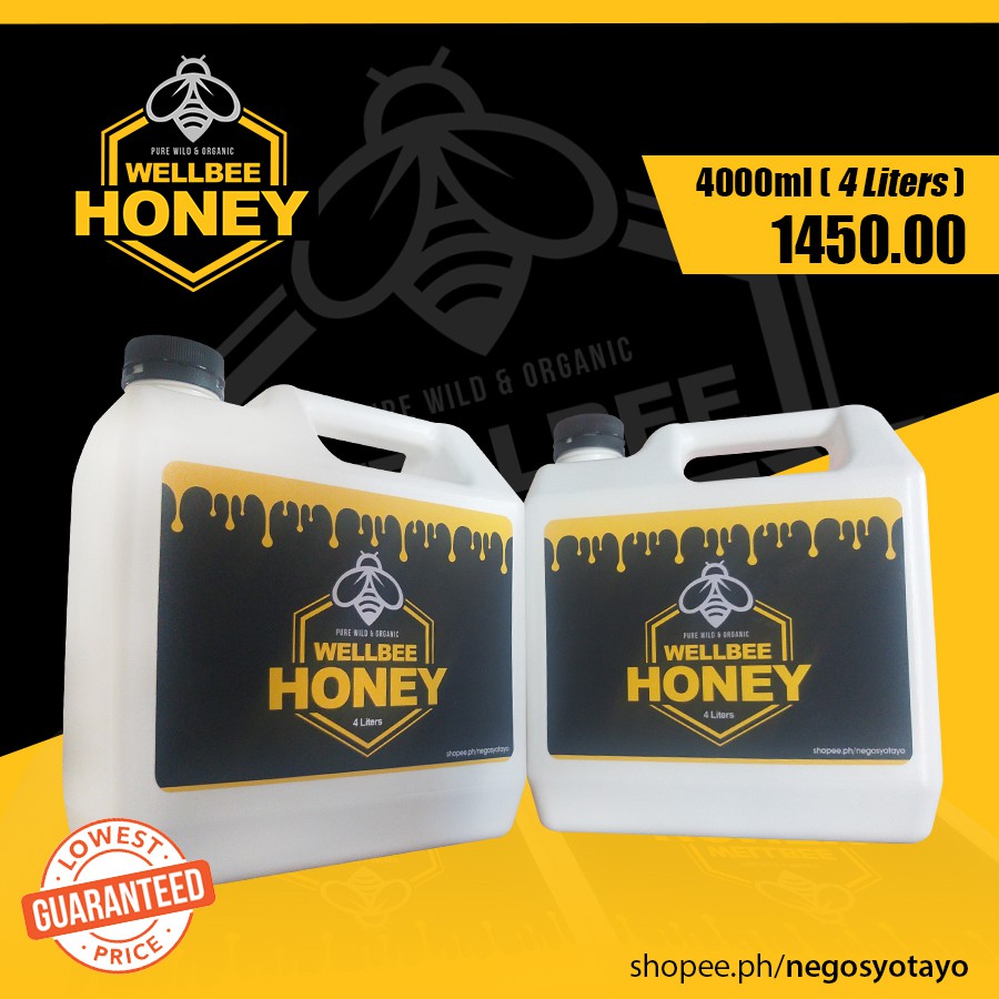 𝗪𝗘𝗟𝗟𝗕𝗘𝗘 𝗛𝗼𝗻𝗲𝘆 𝟭 𝗚𝗮𝗹𝗹𝗼𝗻 ( 𝟰𝟬𝟬𝟬𝗠𝗟 ) 𝟰𝗟 𝟭𝟬𝟬% 𝗣𝗨𝗥𝗘 𝗪𝗜𝗟𝗗 𝗔𝗡𝗗 𝗢𝗥𝗚𝗔𝗡𝗜𝗖 ...