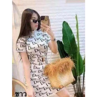 LV KNITTED BANGKOK DRESS WITH BELT( FREE SIZE FITS UP TO XL