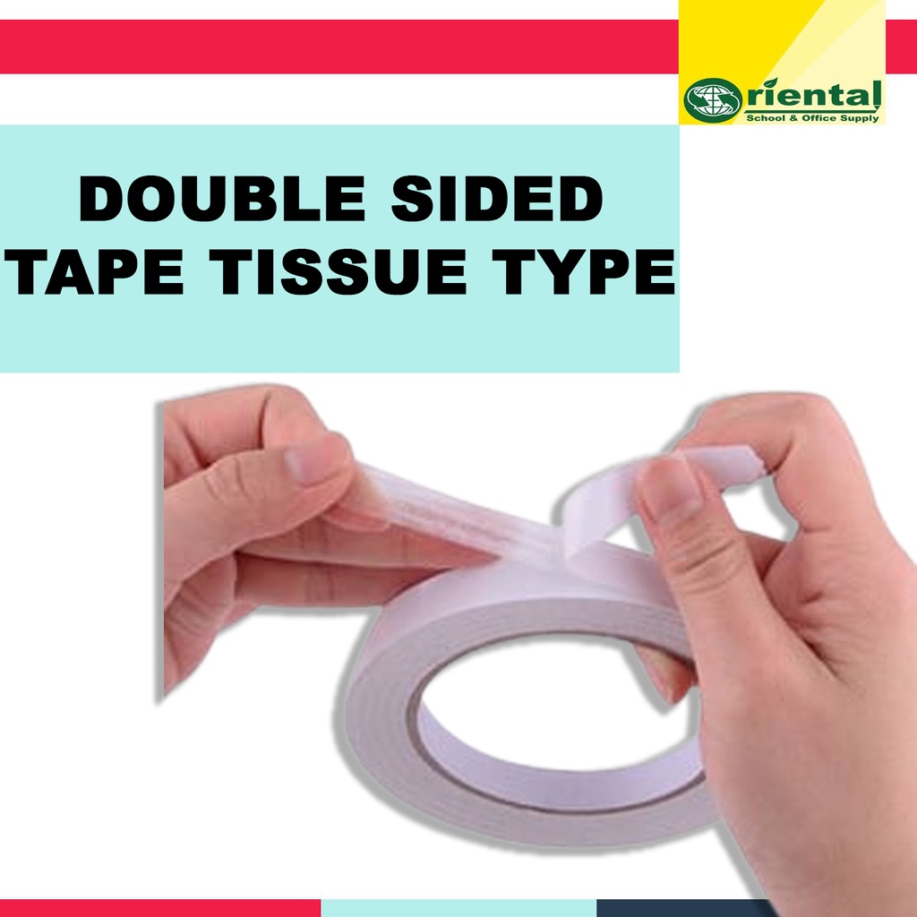 Jolly Double Sided Tape Tissue Type - 1/2 inch 3/4 inch or 1 inch x 10M ...