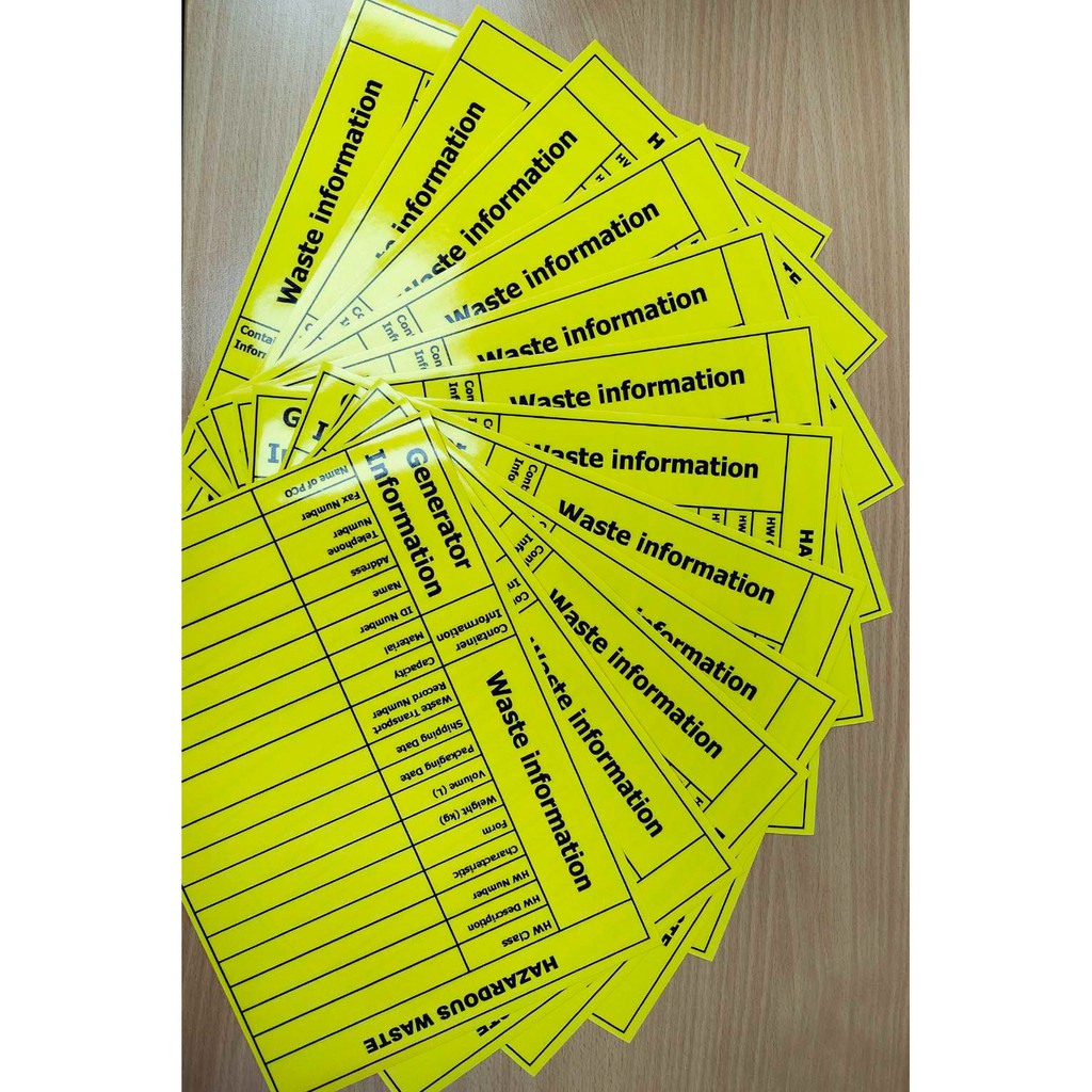 10-20-pcs-yellow-water-proof-vinyl-sticker-label-hazardous-waste