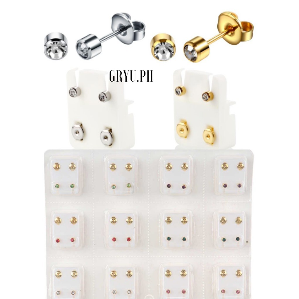 12pcs. Stud Earrings For Piercing, Ideal Partner For Piercing Gun