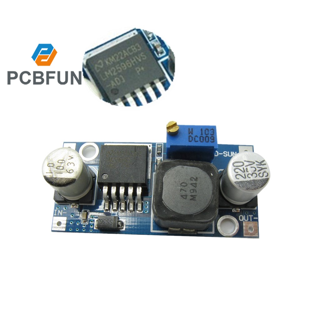 Pcbfun Dc-Dc Adjustable Step Down Buck Converter Power Module Lm2596Hvs ...